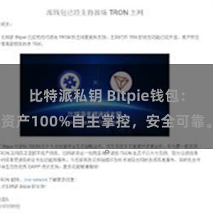 比特派私钥 Bitpie钱包：资产100%自主掌控，安全可靠。