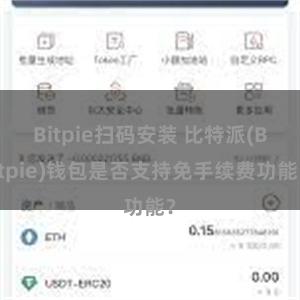 Bitpie扫码安装 比特派(Bitpie)钱包是否支持免手续费功能？